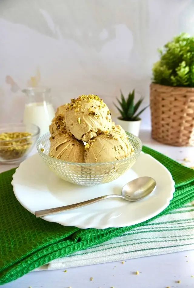 Gelato al pistacchio senza gelatiera